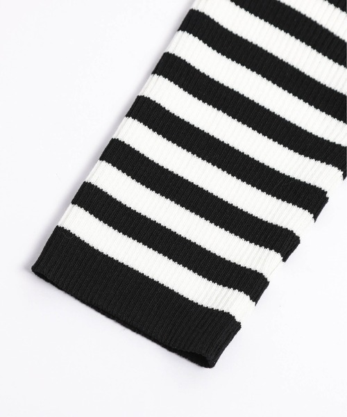 AMELY（エミリー）の「スカラップサマーニット（ニット/セーター・レディース・ホワイト/ブラック×ホワイト/グレー/ブラック・フリー）」の10枚目の写真