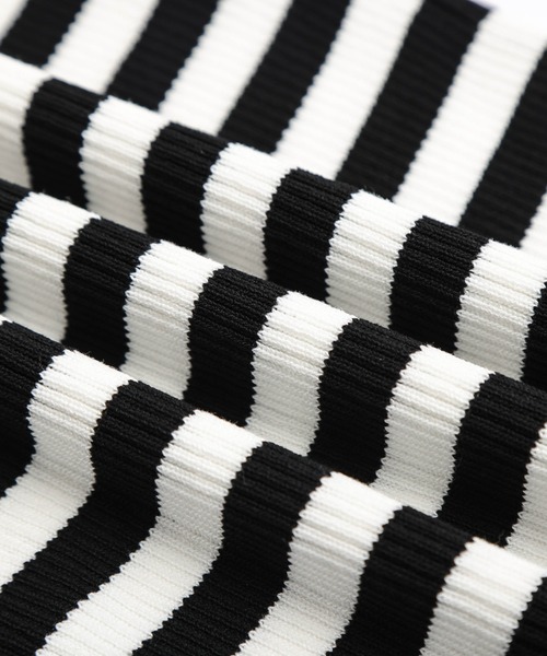 AMELY（エミリー）の「スカラップサマーニット（ニット/セーター・レディース・ホワイト/ブラック×ホワイト/グレー/ブラック・フリー）」の5枚目の写真