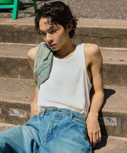 WEGO（ウィゴー）の「WEGO/リブタンクトップ（タンクトップ・メンズ・ブラック/ホワイト・MEDIUM/LARGE）」の12枚目の写真