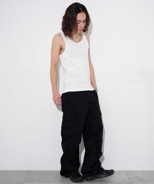 WEGO（ウィゴー）の「WEGO/リブタンクトップ（タンクトップ・メンズ・ブラック/ホワイト・MEDIUM/LARGE）」の14枚目の写真
