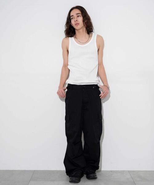 WEGO（ウィゴー）の「WEGO/リブタンクトップ（タンクトップ・メンズ・ブラック/ホワイト・MEDIUM/LARGE）」の18枚目の写真
