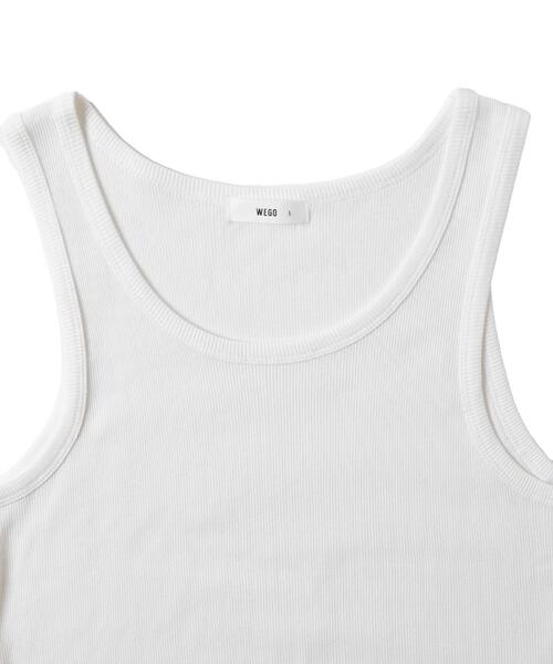 WEGO（ウィゴー）の「WEGO/リブタンクトップ（タンクトップ・メンズ・ブラック/ホワイト・MEDIUM/LARGE）」の9枚目の写真