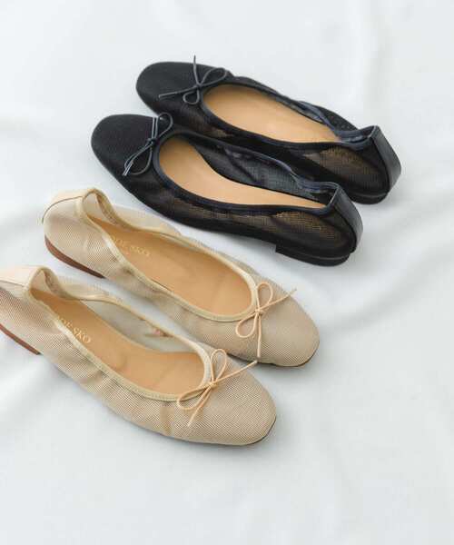 RODE SKO（ロデスコ）の「『MADE IN JAPAN』シアーバレエシューズ（バレエシューズ・レディース・ベージュ/ブラック・36/37/38）」の21枚目の写真