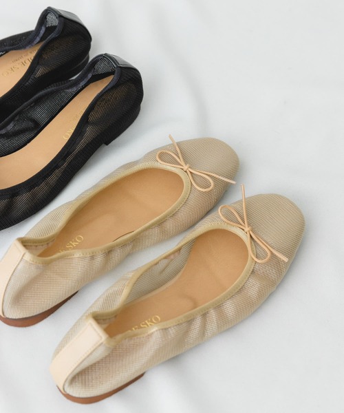 RODE SKO（ロデスコ）の「『MADE IN JAPAN』シアーバレエシューズ（バレエシューズ・レディース・ベージュ/ブラック・36/37/38）」の22枚目の写真