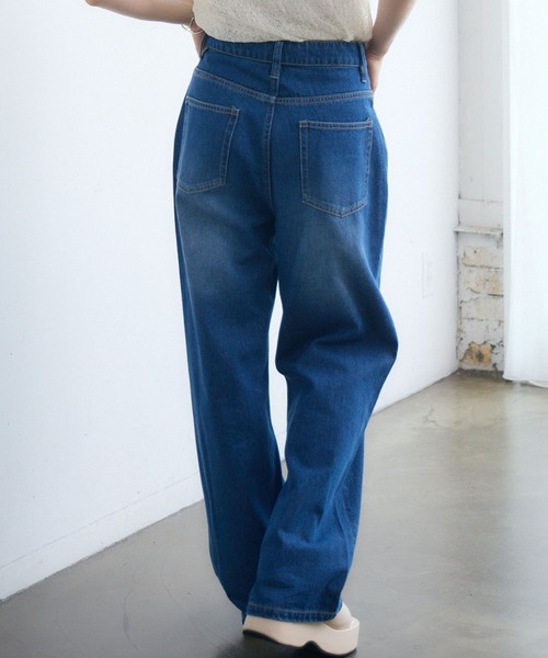 RETRO GIRL（レトロガール）の「ルーズシルエットデニム（デニムパンツ・レディース・ブルー/ブラック/ブルー系その他5/インディゴブルー・MEDIUM/LARGE）」の9枚目の写真