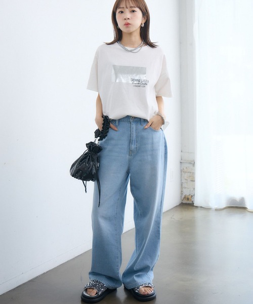 RETRO GIRL（レトロガール）の「ルーズシルエットデニム（デニムパンツ・レディース・ブルー/ブラック/ブルー系その他5/インディゴブルー・MEDIUM/LARGE）」の15枚目の写真