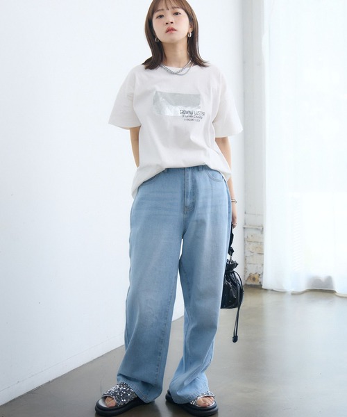 RETRO GIRL（レトロガール）の「ルーズシルエットデニム（デニムパンツ・レディース・ブルー/ブラック/ブルー系その他5/インディゴブルー・MEDIUM/LARGE）」の16枚目の写真