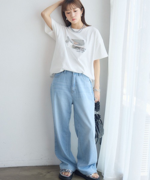 RETRO GIRL（レトロガール）の「ルーズシルエットデニム（デニムパンツ・レディース・ブルー/ブラック/ブルー系その他5/インディゴブルー・MEDIUM/LARGE）」の21枚目の写真