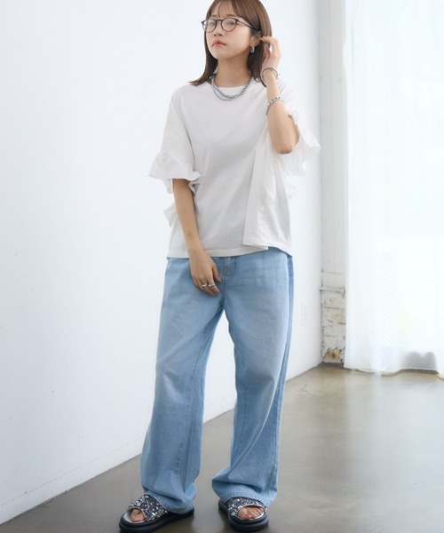 RETRO GIRL（レトロガール）の「ルーズシルエットデニム（デニムパンツ・レディース・ブルー/ブラック/ブルー系その他5/インディゴブルー・MEDIUM/LARGE）」の22枚目の写真