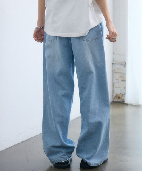 RETRO GIRL（レトロガール）の「ルーズシルエットデニム（デニムパンツ・レディース・ブルー/ブラック/ブルー系その他5/インディゴブルー・MEDIUM/LARGE）」の14枚目の写真