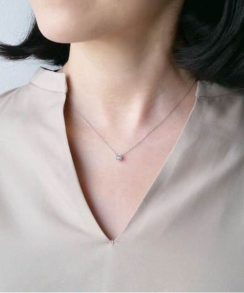 ダイヤモンド セルクル ネックレス 0.25ct ≪ダイヤモンド品質
