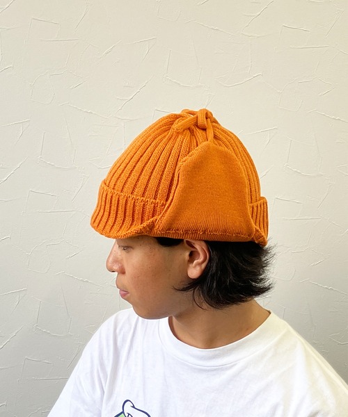 Dickies（ディッキーズ）の「Dickies EX EAR WRAP KNIT WATCH/耳付きニット帽/耳当て/ニットキャップ/帽子（ニットキャップ/ビーニー・メンズ・ブラック/ベージュ/ホワイト/オレンジ・FREE）」の7枚目の写真