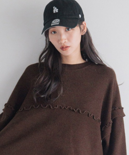 LOWRYS FARM(ローリーズファーム)の「47 BASERUNNER 143054(キャップ・レディース・ブラック/レッド/ネイビー/グレー/ブルー/オフホワイト/ベージュ/アイボリー・FREE)」の4枚目の写真