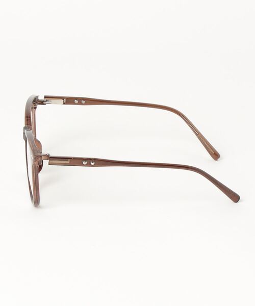 RUBY AND YOU（ルビーアンドユー）の「［select］クリアフレームメガネ（メガネ・レディース・クリア/ブラウン・FREE）」の4枚目の写真