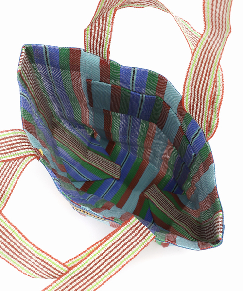 Spick & Span（スピックアンドスパン）の「ne Quittez pas / ヌキテパ Multi Stripe Mesh Long To 882041PA3（トートバッグ・レディース・ブルー/ピンク・FREE）」の12枚目の写真