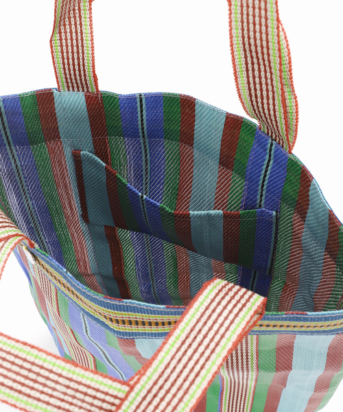Spick & Span（スピックアンドスパン）の「ne Quittez pas / ヌキテパ Multi Stripe Mesh Long To 882041PA3（トートバッグ・レディース・ブルー/ピンク・FREE）」の13枚目の写真