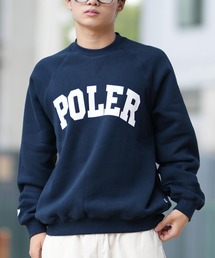 POLER/ポーラー スウェットトレーナー カレッジ風 ラグラン ユニセックス 243MCV0040