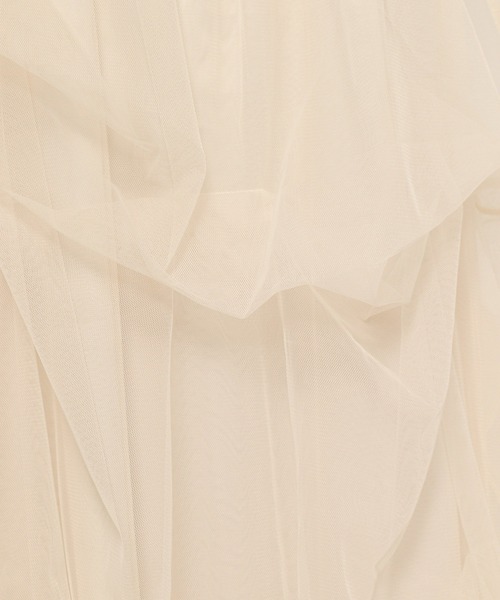 mysty woman（ミスティウーマン）の「タックデザインチュールスカート 140925（スカート・レディース・アイボリー/ブラック/グリーン・FREE）」の15枚目の写真