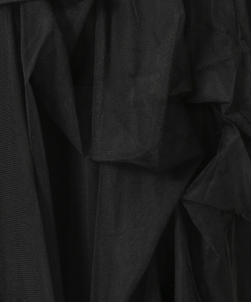 mysty woman（ミスティウーマン）の「タックデザインチュールスカート 140925（スカート・レディース・アイボリー/ブラック/グリーン・FREE）」の16枚目の写真