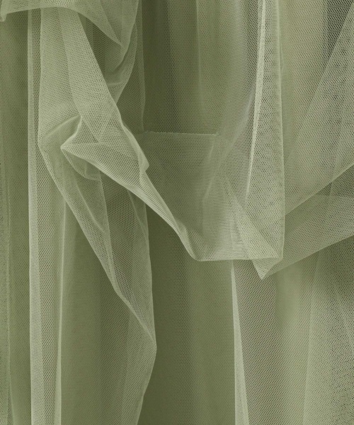 mysty woman（ミスティウーマン）の「タックデザインチュールスカート 140925（スカート・レディース・アイボリー/ブラック/グリーン・FREE）」の17枚目の写真