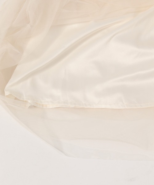 mysty woman（ミスティウーマン）の「タックデザインチュールスカート 140925（スカート・レディース・アイボリー/ブラック/グリーン・FREE）」の18枚目の写真