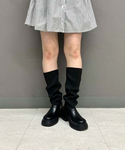 evol ロングブーツ　3way EVOL｜3wayニットロングブーツ | Rakuten Fashion(楽天