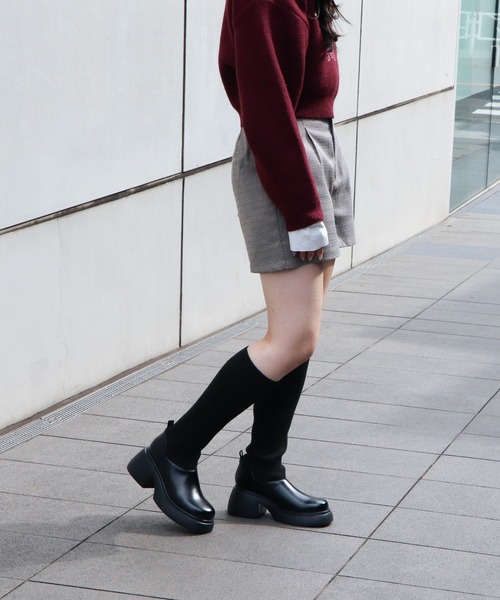 セール】SNSで大バズリ中【EVOL】3wayニットロングブーツ IX5519