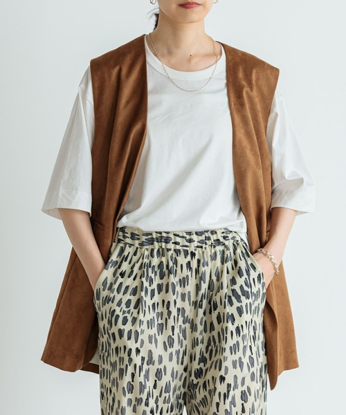 URBAN RESEARCH(アーバンリサーチ)の「LOTUSハーフスリーブカットソー(Tシャツ/カットソー・レディース・ネイビー/ホワイト/ブラウン系その他/カーキ・FREE)」の13枚目の写真