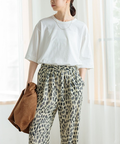 URBAN RESEARCH(アーバンリサーチ)の「LOTUSハーフスリーブカットソー(Tシャツ/カットソー・レディース・ネイビー/ホワイト/ブラウン系その他/カーキ・FREE)」の7枚目の写真