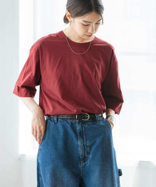 URBAN RESEARCH(アーバンリサーチ)の「LOTUSハーフスリーブカットソー(Tシャツ/カットソー・レディース・ネイビー/ホワイト/ブラウン系その他/カーキ・FREE)」の16枚目の写真