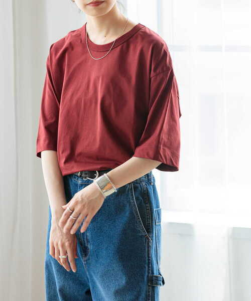 URBAN RESEARCH(アーバンリサーチ)の「LOTUSハーフスリーブカットソー(Tシャツ/カットソー・レディース・ネイビー/ホワイト/ブラウン系その他/カーキ・FREE)」の15枚目の写真