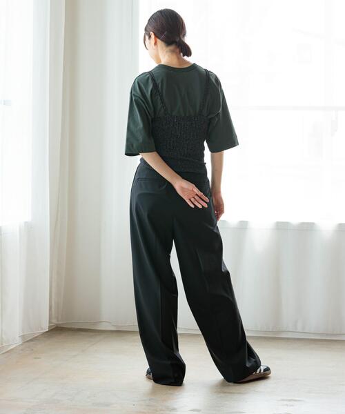 URBAN RESEARCH(アーバンリサーチ)の「LOTUSハーフスリーブカットソー(Tシャツ/カットソー・レディース・ネイビー/ホワイト/ブラウン系その他/カーキ・FREE)」の8枚目の写真