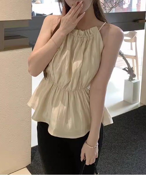 ノースリーブ ギャザートップス（シャツ/ブラウス）｜CELENA BEATS