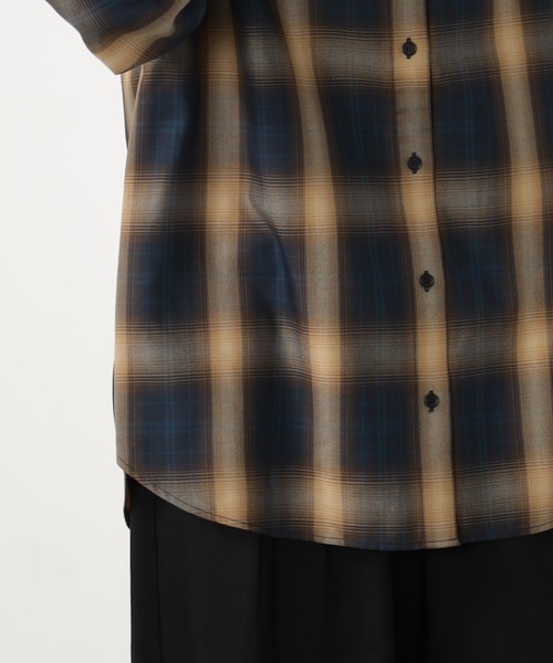 FOUND GOOD（ファウンドグッド）の「BIGチェックシャツ/LS（シャツ/ブラウス・レディース・ブルー系/グリーン/グレー系/ブラウン系・S/M/L）」の12枚目の写真