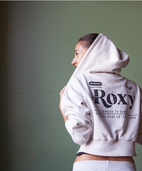 ROXY（ロキシー）の「BORN TO BE ROXY/ロキシーバックプリントジップアップパーカー・フーディー（パーカー・レディース・ブラック/ブラウン/グレー・MEDIUM/LARGE/SMALL）」の22枚目の写真