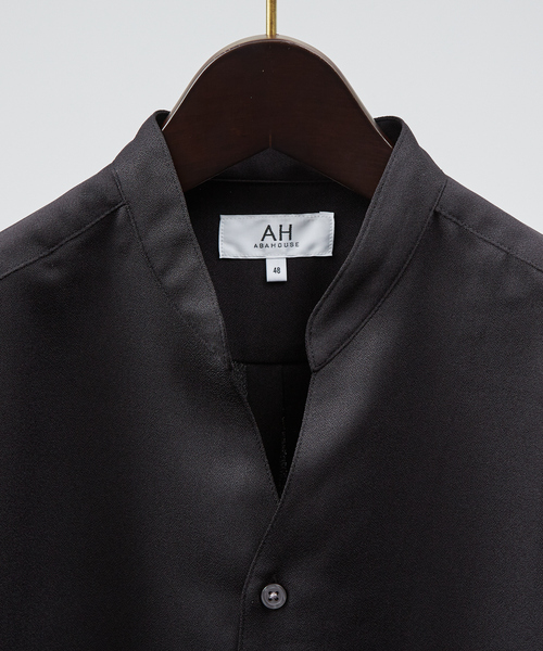 AH ABAHOUSE（エーエイチアバハウス）の「【AH ABAHOUSE】アムンゼン Vネック / キーネック 長袖シャツ（シャツ/ブラウス・メンズ・ホワイト/グレイッシュベージュ/ダークグリーン/ブラック・46/48）」の15枚目の写真