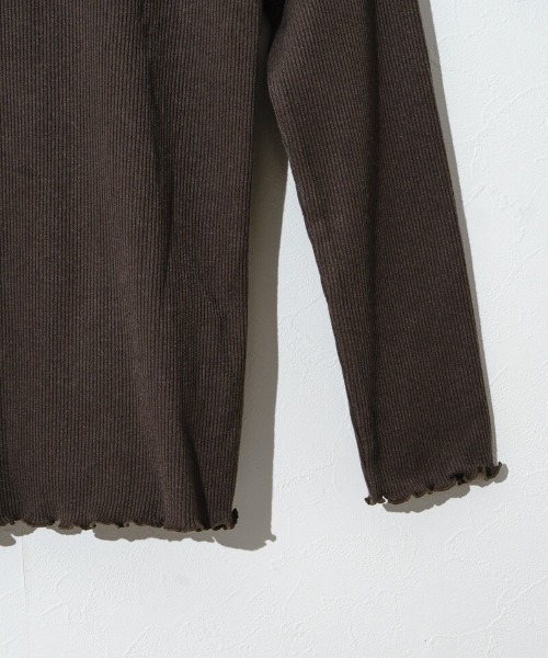 flower（フラワー）の「ショルダーリボンロングスリーブ（Tシャツ/カットソー・レディース・ホワイト/ブラウン・FREE）」の18枚目の写真