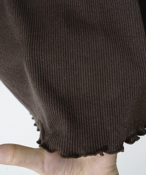 flower（フラワー）の「ショルダーリボンロングスリーブ（Tシャツ/カットソー・レディース・ホワイト/ブラウン・FREE）」の20枚目の写真