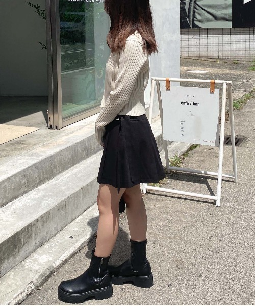 INGNI(イング)の「ノーカラーフロントジップニットカーディガン(ニット/セーター・レディース・ブラウン/ブラック/アイボリー/グレー・M)」の10枚目の写真