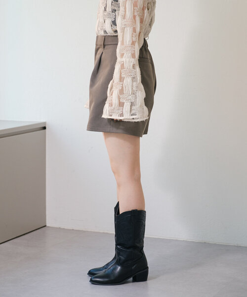 Kastane（カスタネ）の「【新色追加/セットアップ対応】フレンチツイルショートパンツ（その他パンツ・レディース・グレー/ブラウン/ブラック・FREE）」の8枚目の写真