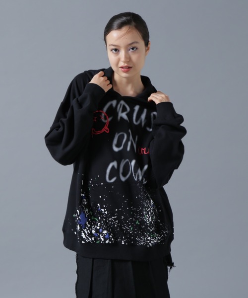 L.H.P（エルエイチピー）の「【WEB&DEPOT限定】UMLAUT/ウムラウト/GRAPHIC SWEAT HOODIE A（パーカー・レディース・ホワイト/ブラック・M/L）」の3枚目の写真