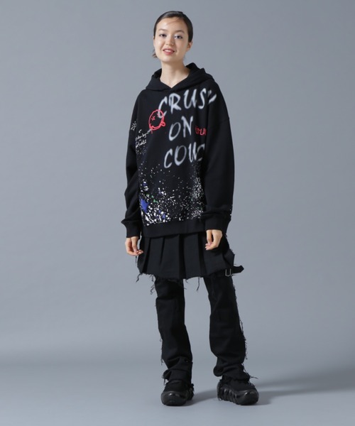 L.H.P（エルエイチピー）の「【WEB&DEPOT限定】UMLAUT/ウムラウト/GRAPHIC SWEAT HOODIE A（パーカー・レディース・ホワイト/ブラック・M/L）」の4枚目の写真