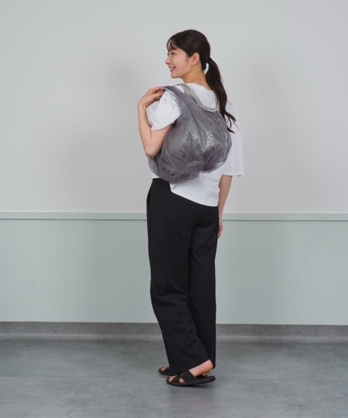 HELOYSE（エロイーズ）の「【HELOYSE/エロイーズ】チュールハンドバッグ　トートバッグ　マグネット（トートバッグ・レディース・ブラック/シルバー・FREE）」の19枚目の写真