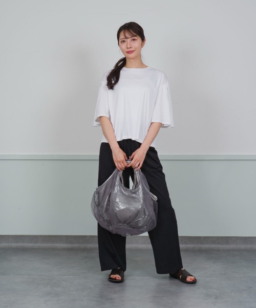 HELOYSE（エロイーズ）の「【HELOYSE/エロイーズ】チュールハンドバッグ　トートバッグ　マグネット（トートバッグ・レディース・ブラック/シルバー・FREE）」の15枚目の写真