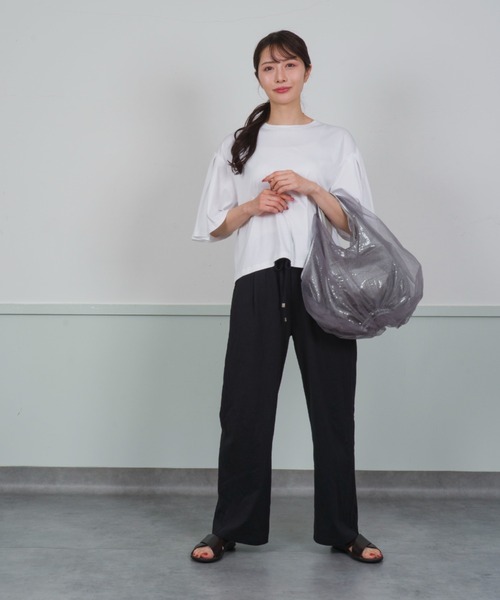 HELOYSE（エロイーズ）の「【HELOYSE/エロイーズ】チュールハンドバッグ　トートバッグ　マグネット（トートバッグ・レディース・ブラック/シルバー・FREE）」の20枚目の写真