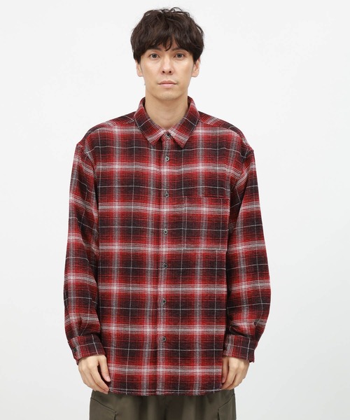 セール】モールチェックシャツ長袖 / 145342（シャツ/ブラウス