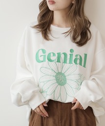 SUGGESTION | SUGGESTION/サジェッション フラワー刺繍トレーナー(スウェット)