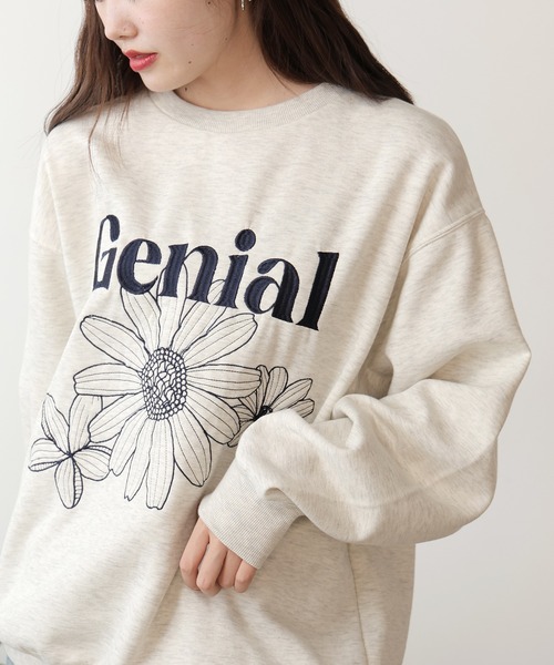 SUGGESTION(サジェッション)の「SUGGESTION/サジェッション フラワー刺繍トレーナー(スウェット・メンズ・ブラック/グレー/ホワイト・L/M)」の15枚目の写真