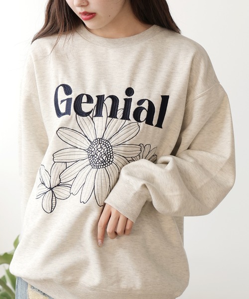 SUGGESTION(サジェッション)の「SUGGESTION/サジェッション フラワー刺繍トレーナー(スウェット・メンズ・ブラック/グレー/ホワイト・L/M)」の16枚目の写真