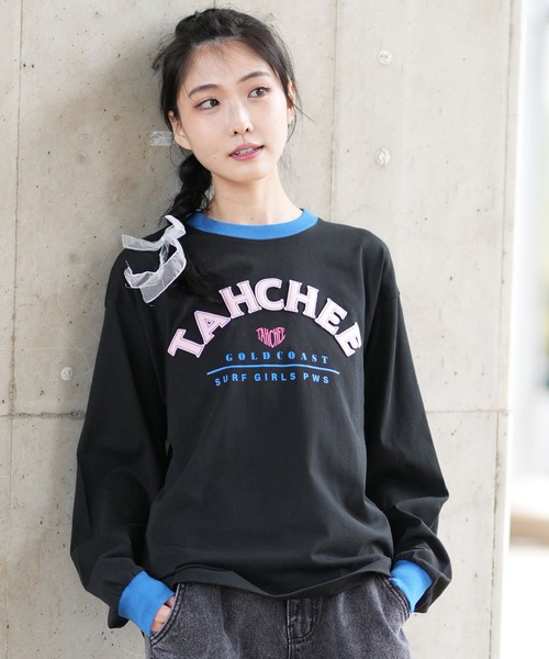 tシャツ 「ムラサキスポーツ限定」TAHCHEE/ターチー リンガーロンT TC240701-02 レディース セール】【ムラサキスポーツ限定】TAHCHEE/ターチー リンガー